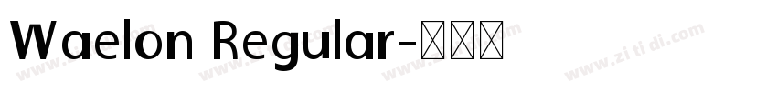 Waelon Regular字体转换